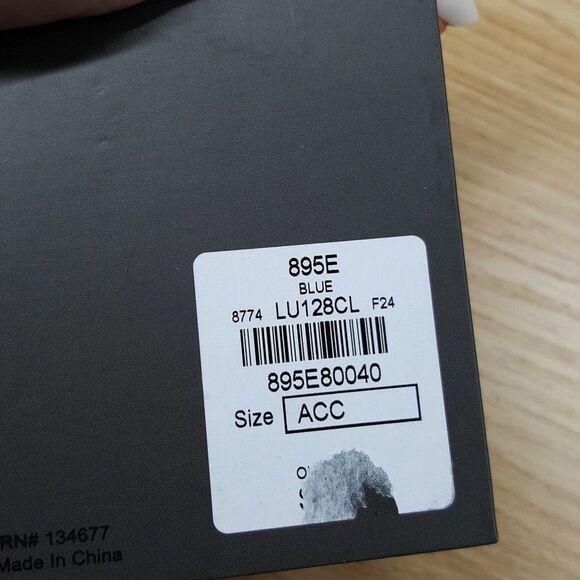 LINEA UOMO Mens Silver Blue Square Crystal Cufflinks Rhinestone Trim Cuff Links - Picture 4 of 5